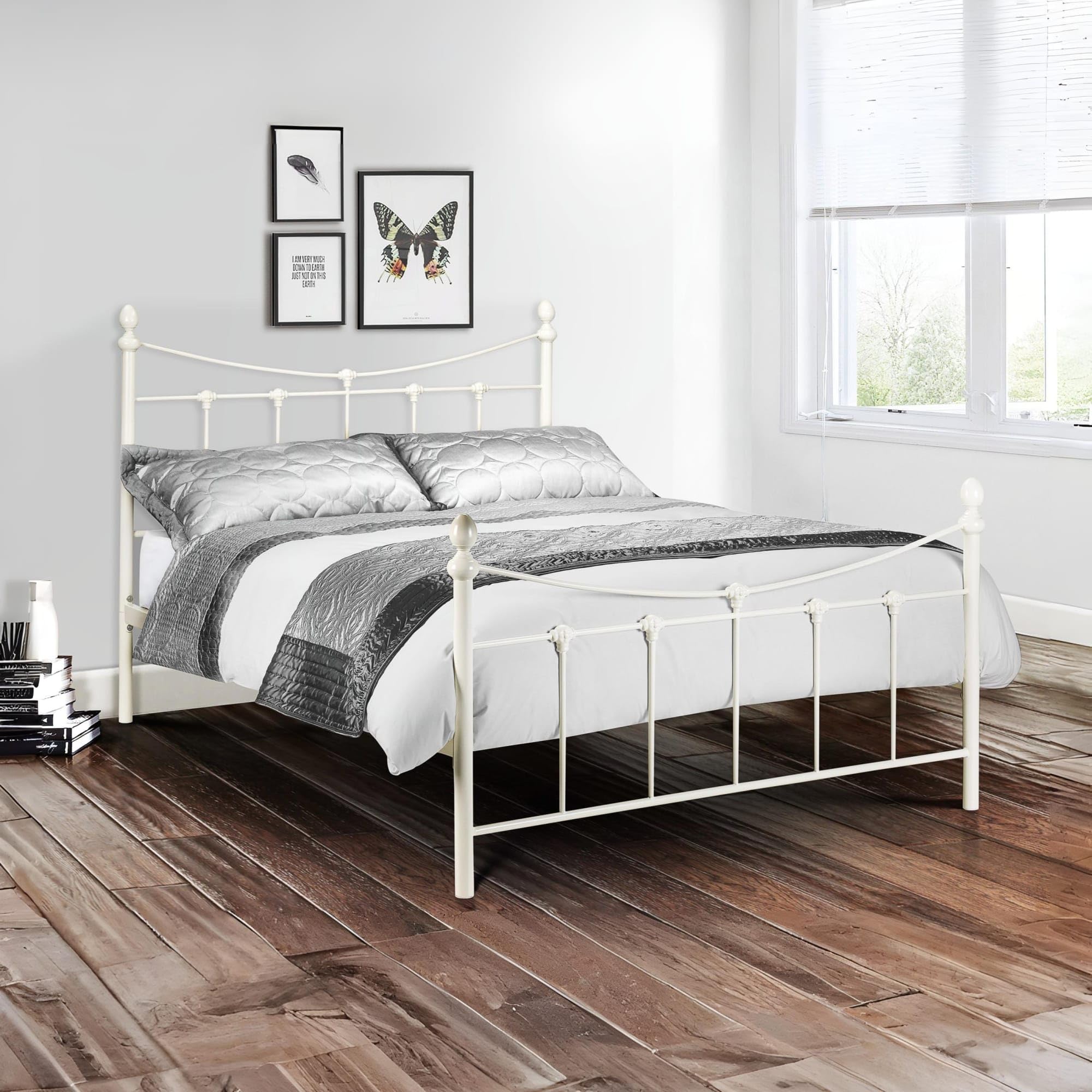 Julian Bowen Metal Bed Frame Double White