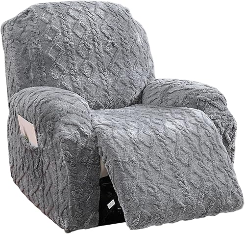 Vista 126 de Eco-Ancheng Fundas reclinables de 4 piezas, fundas para sillas reclinables, fundas elásticas para sofá reclinable, fundas ajustables antideslizantes