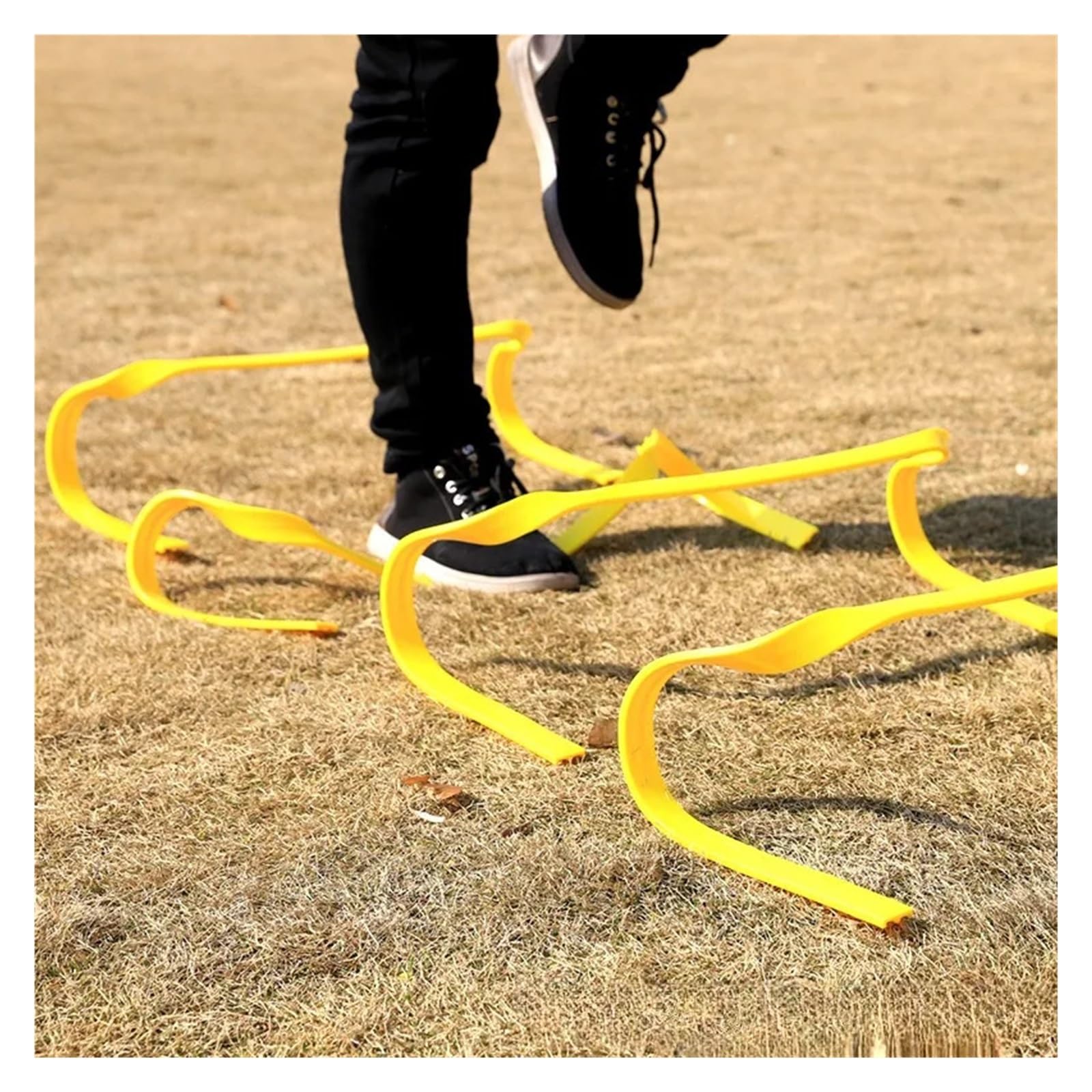 4 Mini Vallas de fútbol portátiles for Entrenamiento Velocidad, Equipo Desmontable, Agilidad, Escalera, Seguridad Deportiva para Adultos