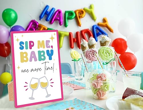 Miniatura 3 de Letrero de mesa de bebidas de fiesta de los años 90, letreros de bar para decoraciones de los años 90 para fiesta o despedida de soltera de los años