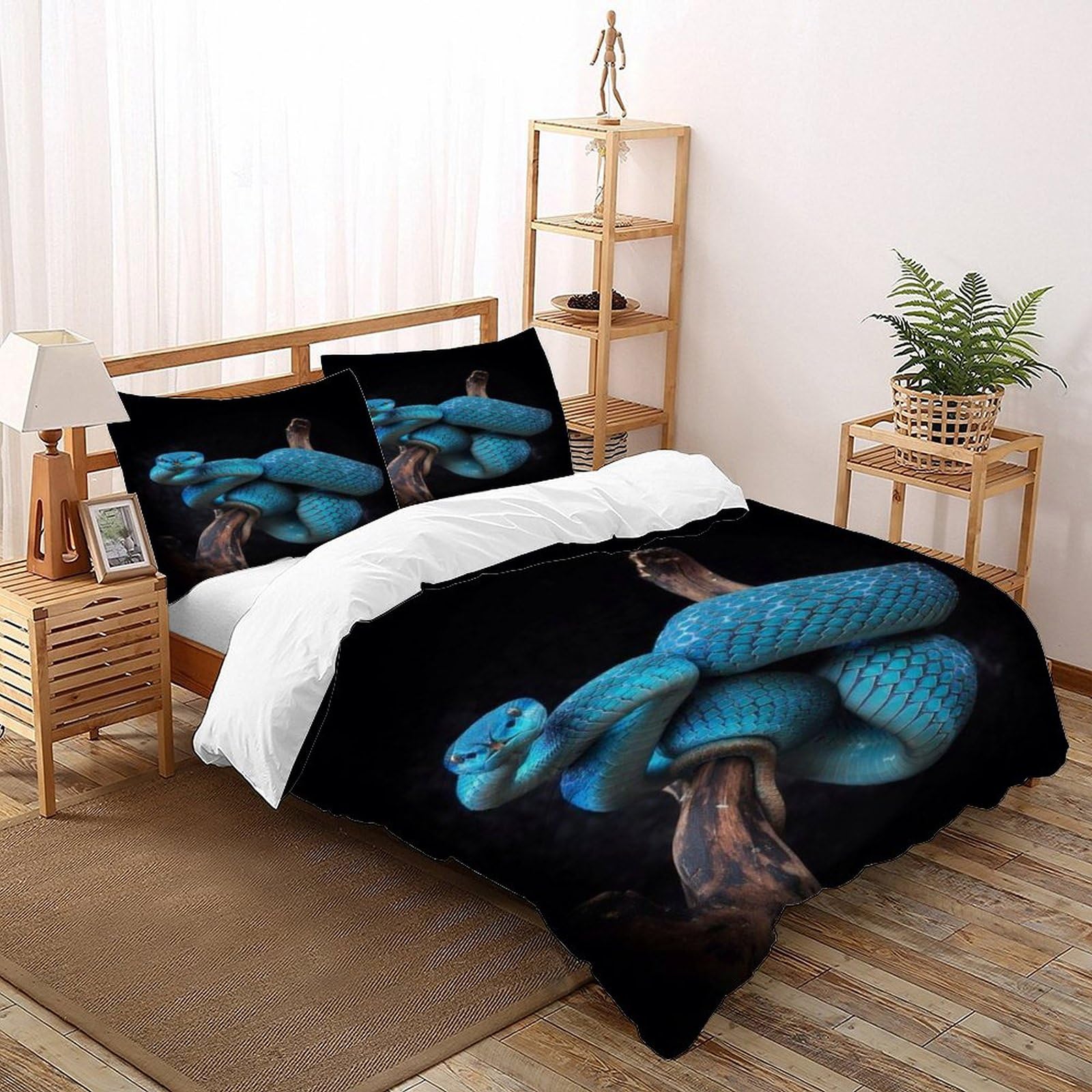 Housse de couette imprimée 3D animaux sauvages 200x200 linge de lit adulte enfant