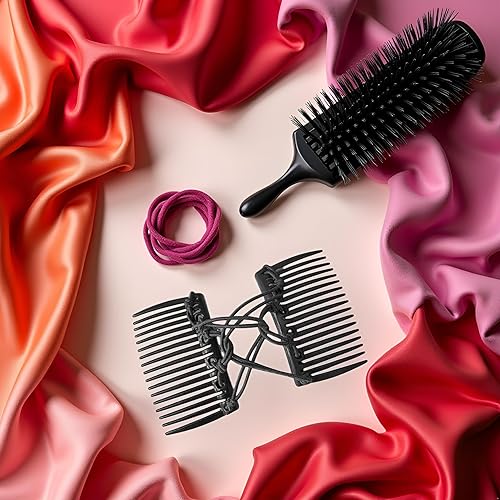 Peine de pelo elástico ajustable negro, clip de pelo elástico de doble peine, horquillas para el cabello de doble diapositivas, peines para mujeres,