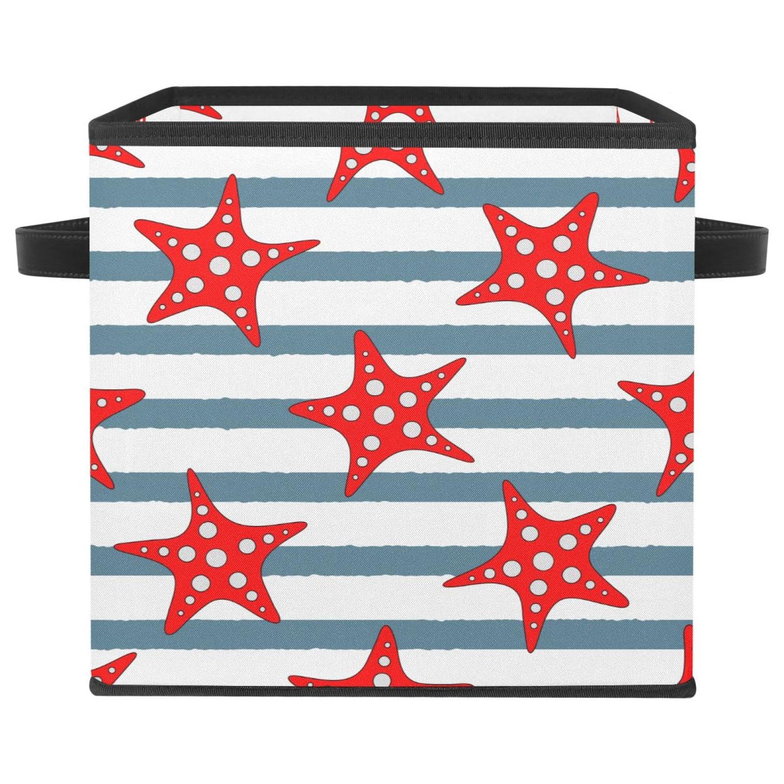 Boîte de rangement en tissu pour jouets et chambre d'enfant motif mer