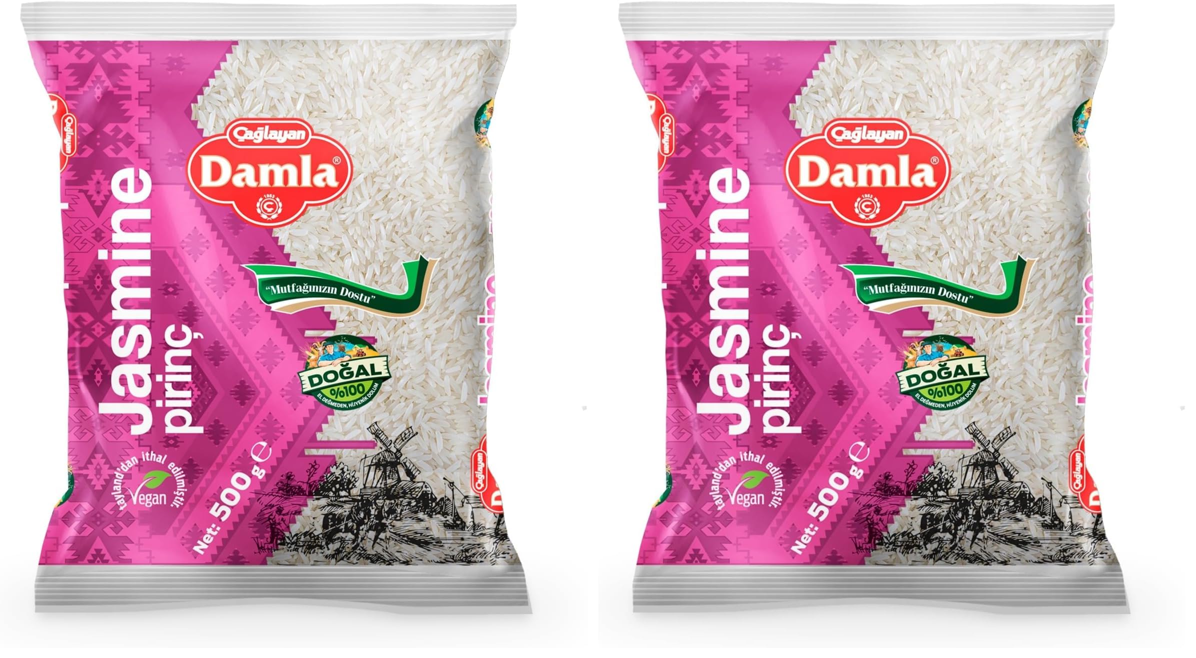 Damla Jasmin Pirinç 500 gr (2 paketi)