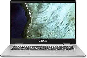 ASUS Chromebook C423 14,0' Fhd Nanoedge -Display -Com Dobradiça de 180 Graus -Processador Intel Celeron N3350, 4Gb -Ram, 64Gb Emmc Storage, Silver, C423Na-Is44F