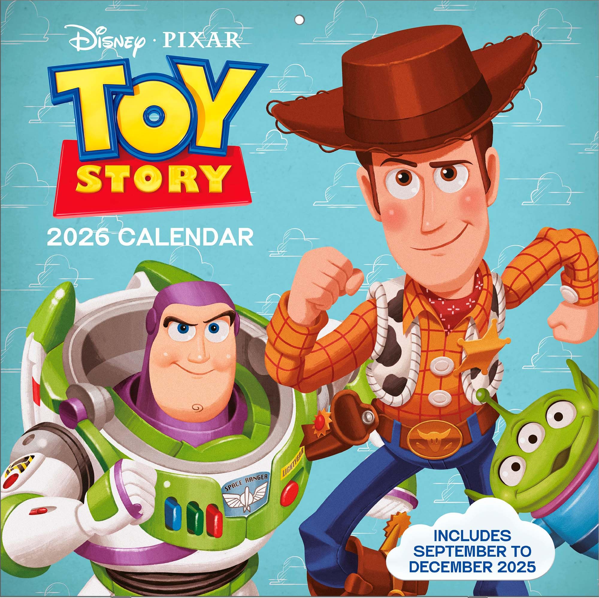 Pyramid International Toy Story 2026 30cm x 30cm Square Wall Calendar – Pixar Organiser Featuring Woody, Buzz, and Friends