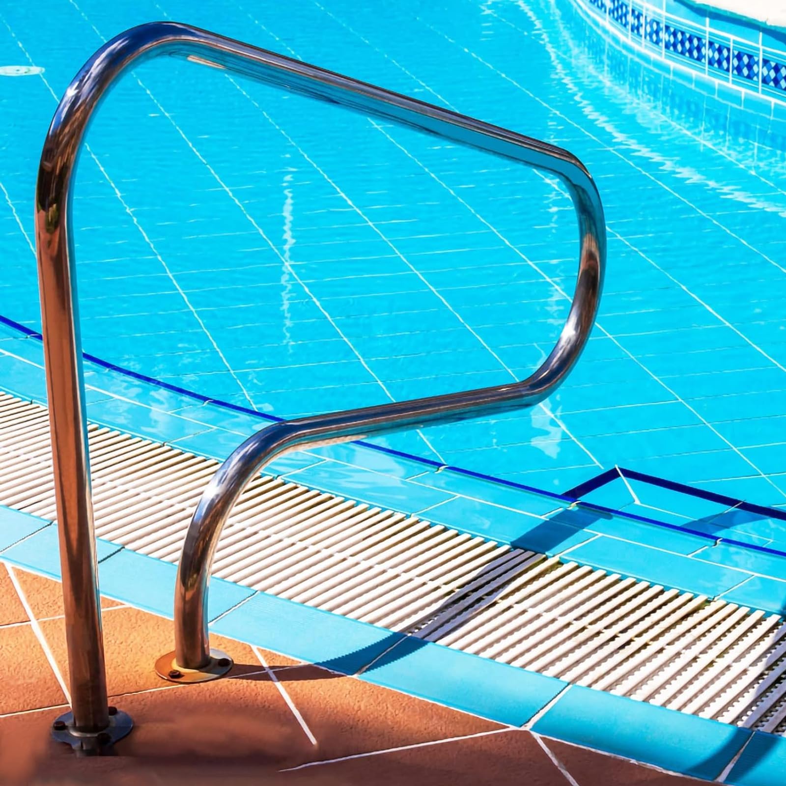Pool Handrails Swimming Pool Safety Hand Rail Swimming Pool Handrails, Pool Railing, Ladder Step Handrail for Swimming Pool, Sloped Entry, Spa, Water Park