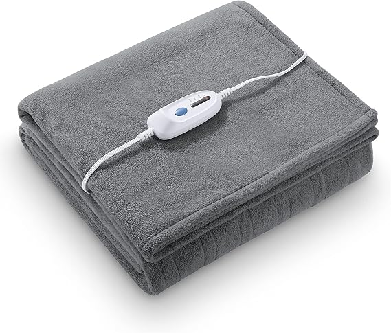 Review Electric Heated Blanket 62” x 84” Electric Blanket for Whole Body Warming, 4 Heating Levels & 10 Hours Auto-Off, Overheating Protection, Fast Heating for Bedroom, Office, Machine Washable Review Electric Heated Blanket 62” x 84” Electric Blanket for Whole Body Warming, 4 Heating Levels & 10 Hours Auto-Off, Overheating Protection, Fast Heating for Bedroom, Office, Machine Washable