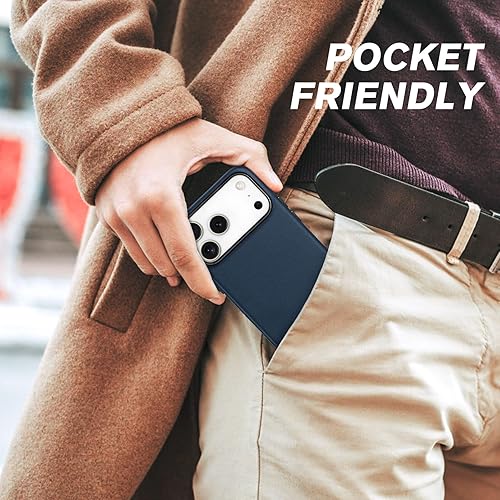 Vista 8 de SHIELDON Funda de cuero genuino para iPhone 17 Pro Max de 6.9 pulgadas 2025, compatible con Magsafe, carga inalámbrica magnética, ajuste delgado