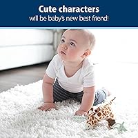 Vista 7 de Dr. Brown's Lovey Pacifier and Teether Holder, 0 Months Plus, Giraffe with Blue Pacifier