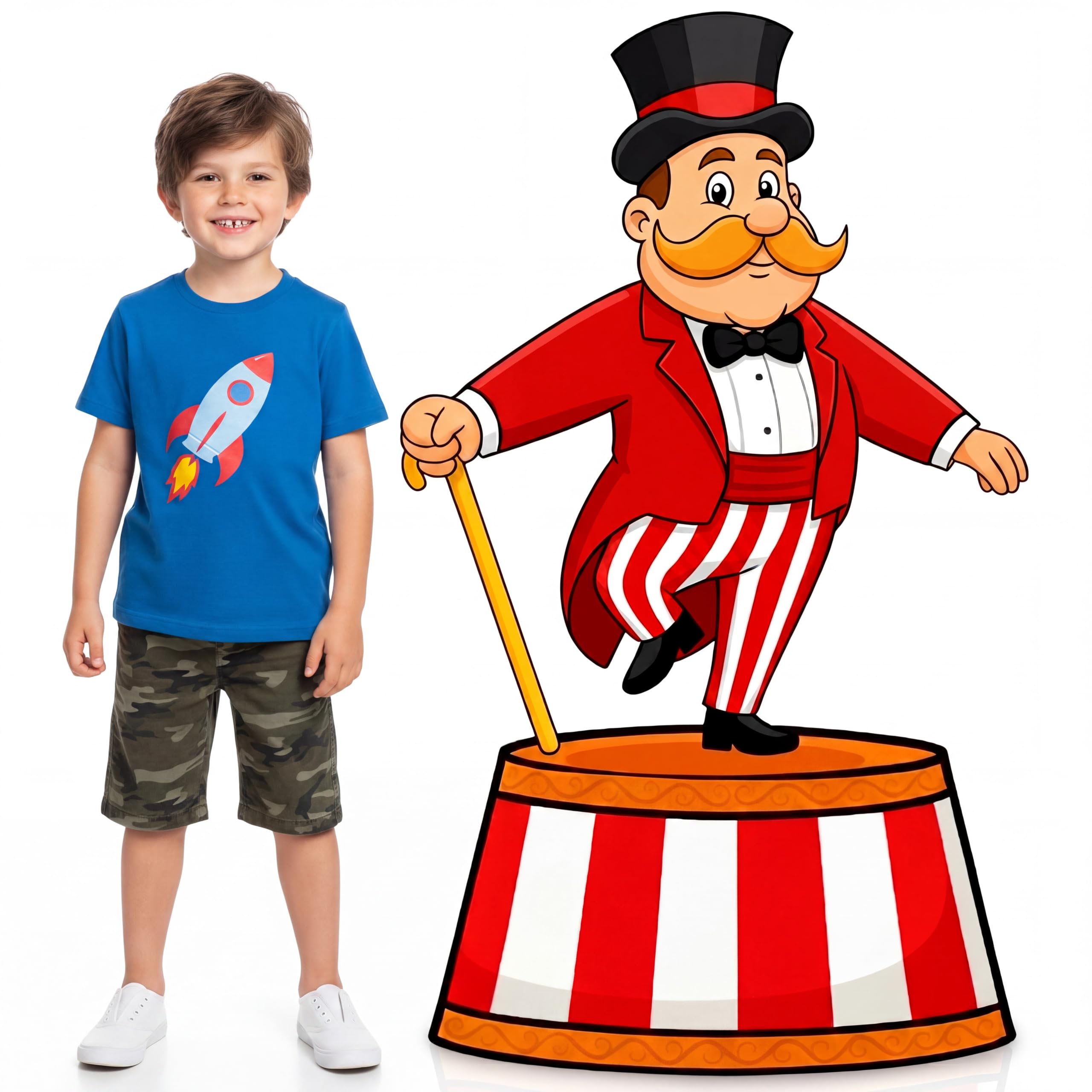 Qunclay 4ft Circus Trainer Cardboard Cutout Carnival Party Decoration