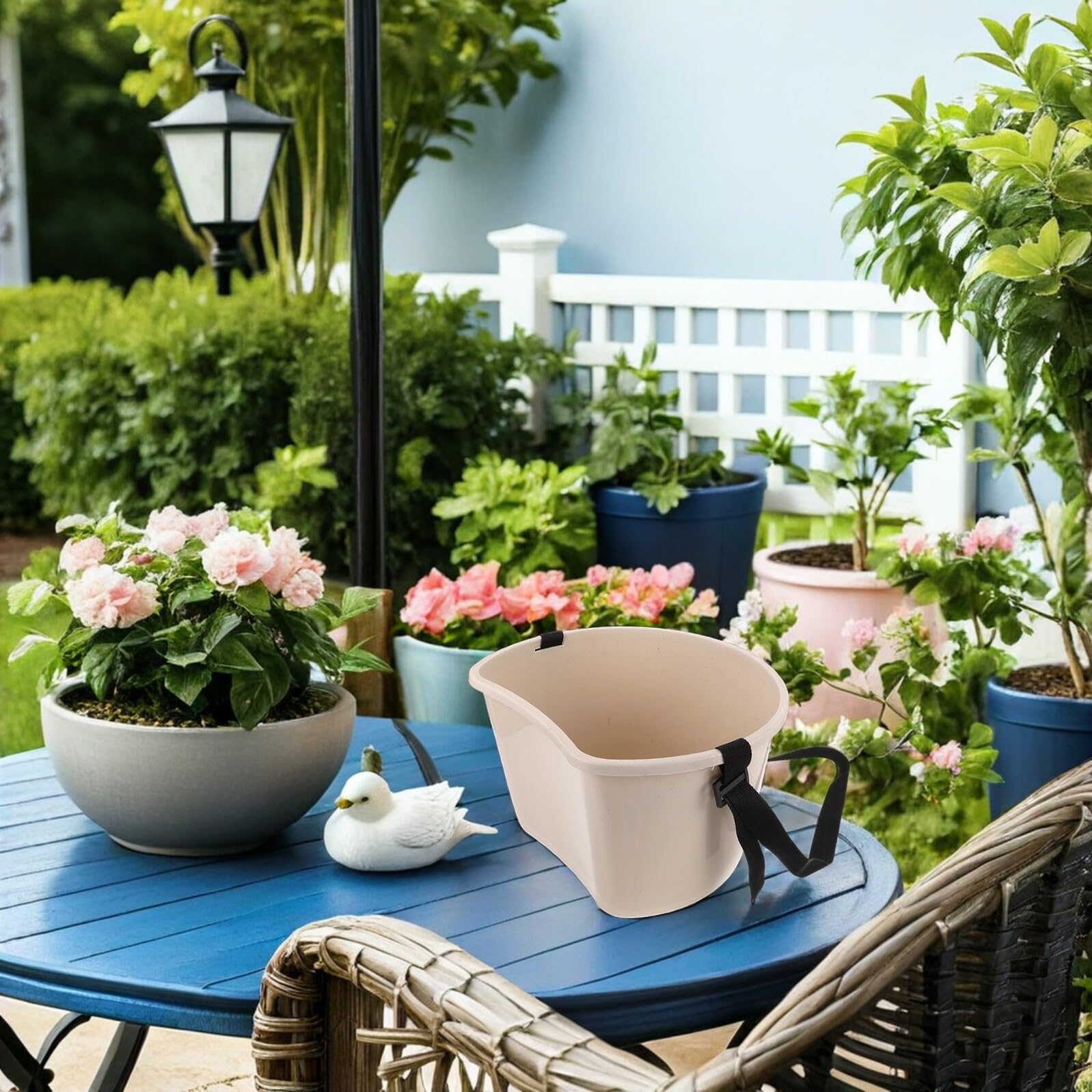 Abaodam Secchio per Raccolta Multifunzionale da Giardino 2 Pezzi con Tracolla, Secchio Piccolo per Bacche e Frutta, Resistente e Portatile per Attività Agricole e Raccolta Orto