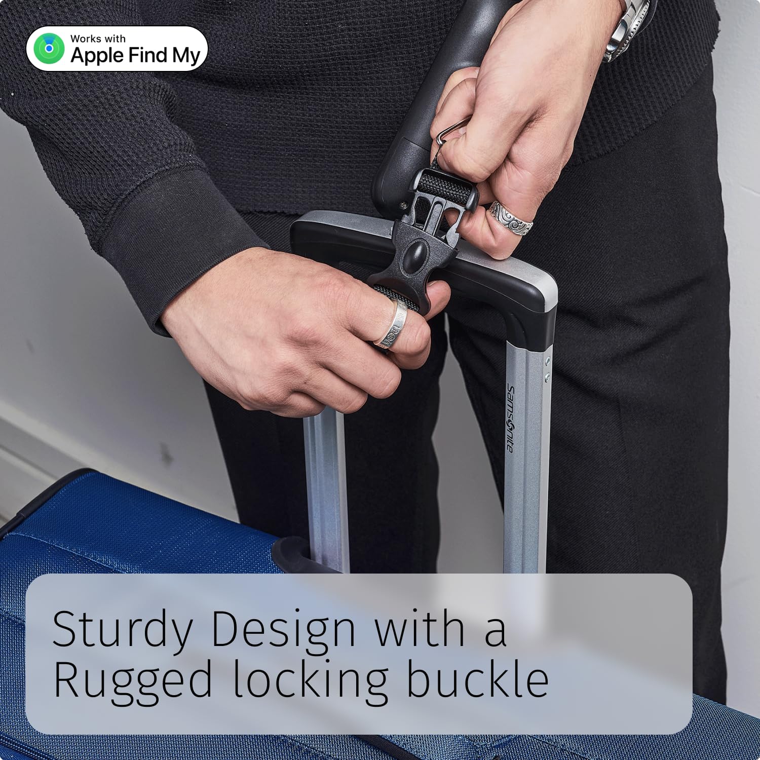 Slide Innovations Báscula digital de equipaje, báscula portátil para colgar equipaje con asa, batería incluida, ideal para maletas, equipaje y bolsas