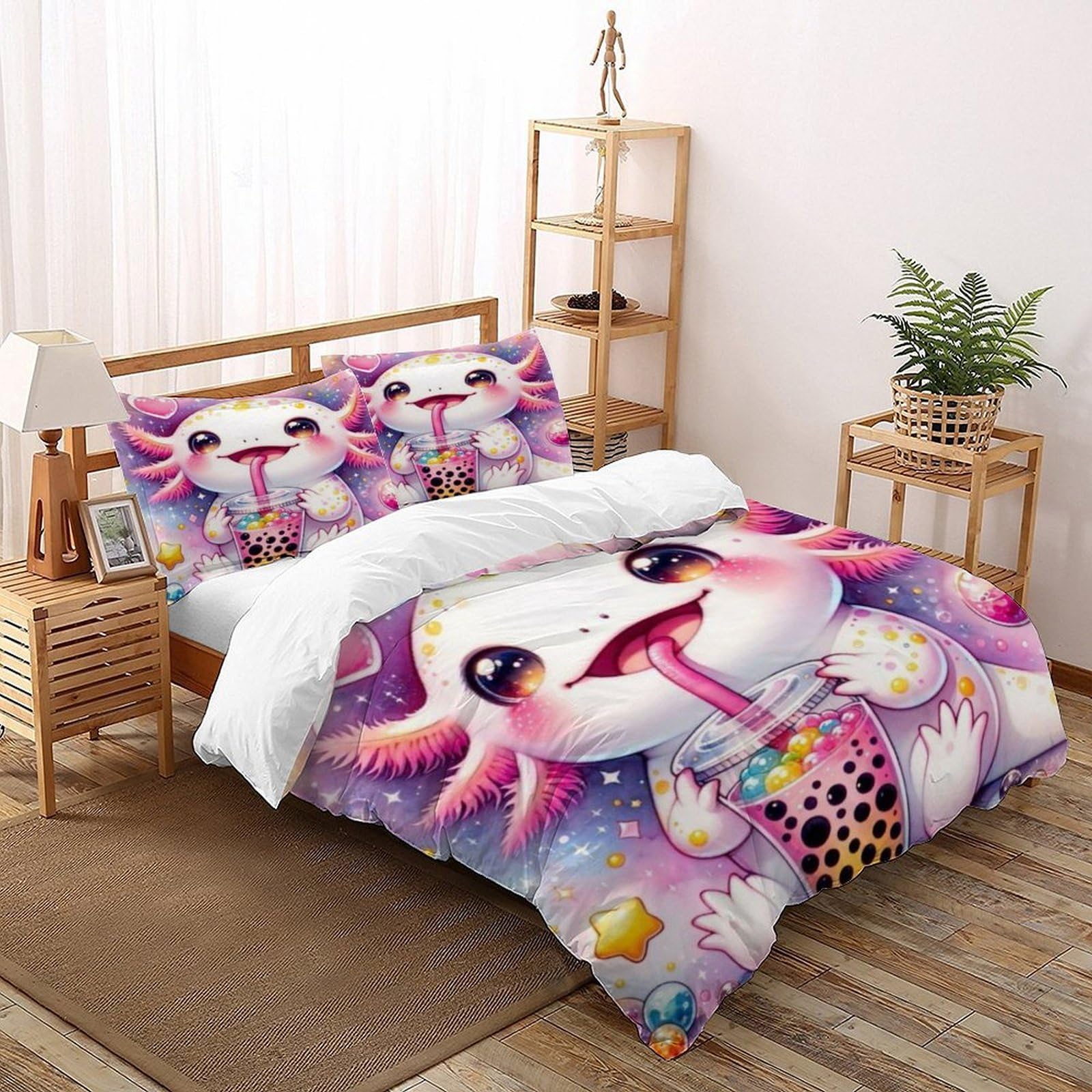 Housse de couette axolotl marine life pour créer un cocon cocooning ado et adulte