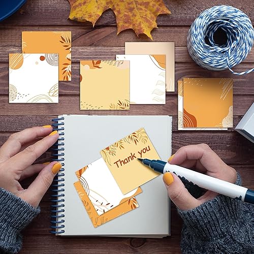 Miniatura 3 de 16 notas adhesivas de otoño, estilo bohemio, diseño de otoño, blocs de notas autoadhesivas, notas adhesivas para escuela, oficina, hogar,