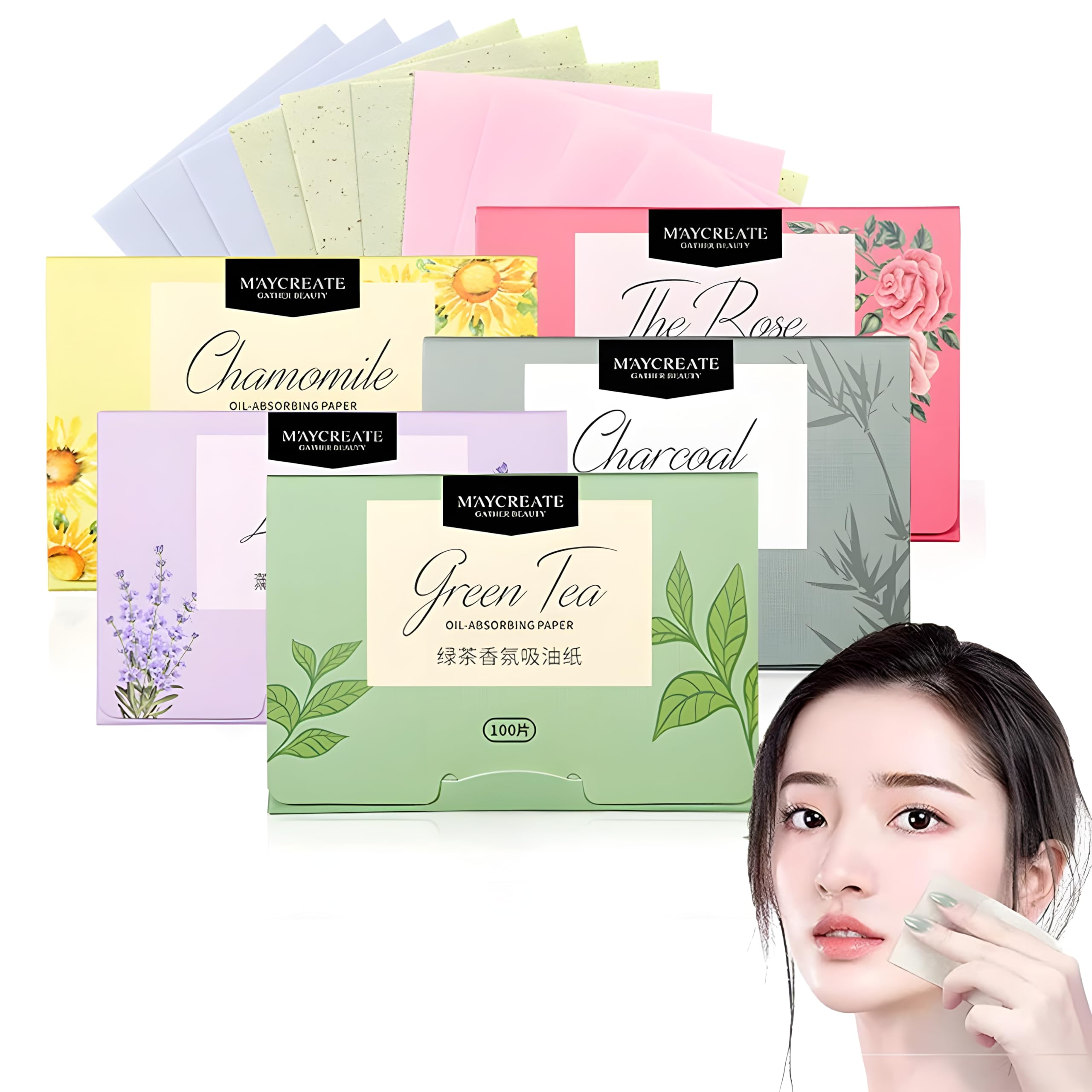 LESLEE Green Tea Infused Premium Oil Blotting Sheets - 100 Pcs Thick Facial Blotting Papers for Oily Skin, Acne Control, and Makeup-Friendly Shine Control- penser Pack for Women and Men [ 1-pack ]-image-42