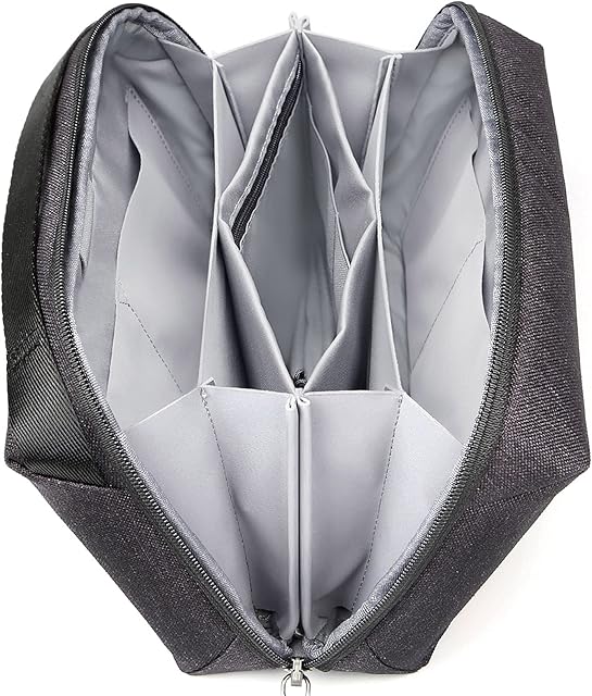 Inateck Electronics Accessories Travel Bag Tech Organizer Splashproof, Portable Cable Organiser Bag, Travel Electronics Accessories Storage Bag for Gadgets/Cables/Charger/Adapter/Power Bank etc.