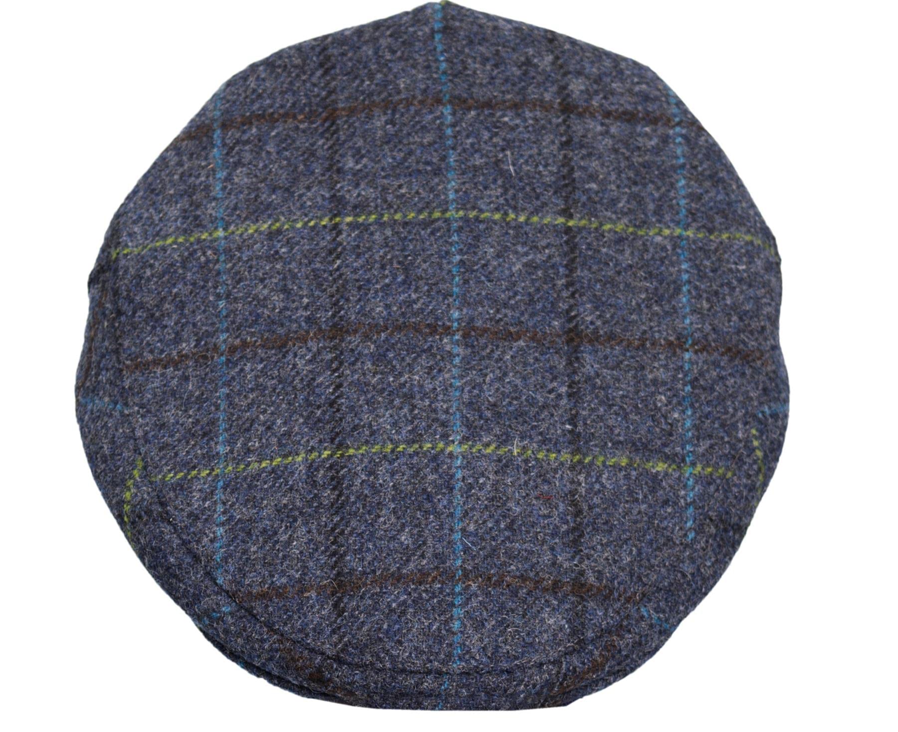 WALKER AND HAWKES - Abraham Moon Tweed Alfred Flat Cap - Royal Navy - Small (57cm) - Image 4