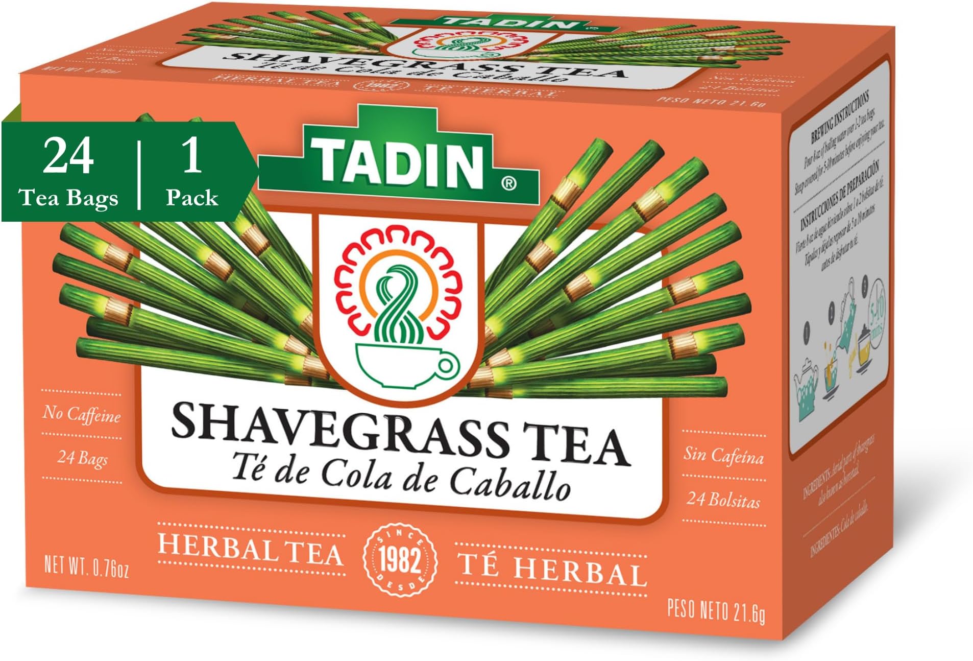 Tadin Tea, Cola De Caballo (Shave Grass) Tea, 24-Count Tea Bags