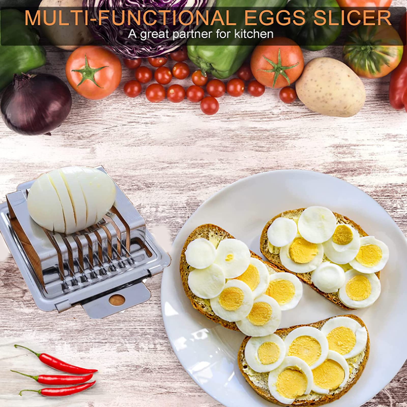 Tagliauova Premium Kjøk - In Acciaio Inox Per Uova, Mozzarella, Frutta - Foto 9