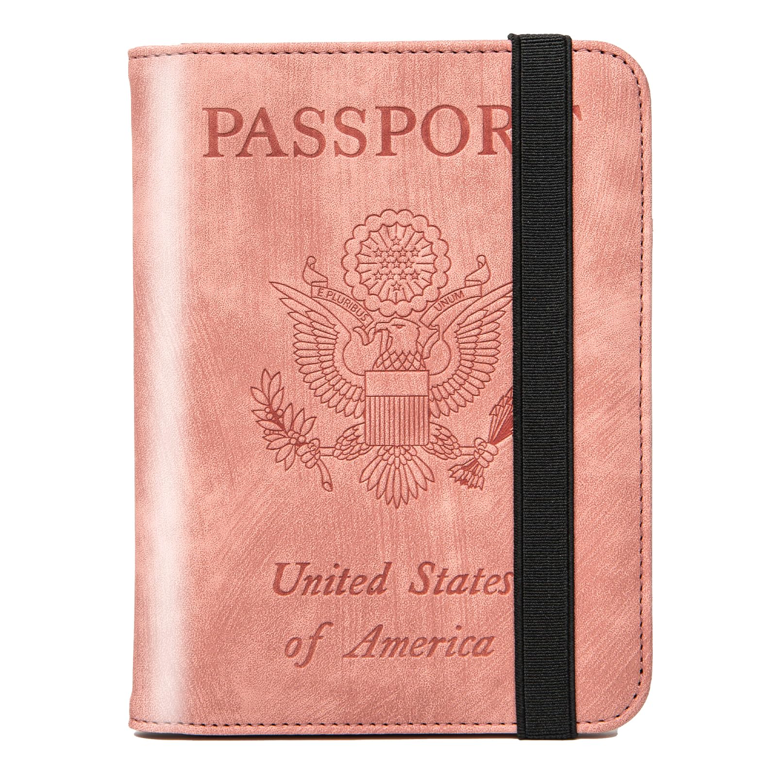 Rowgins RFID Blocking Passport Wallet - Travel Passport Holder With Zipper, Multiple Slots For Cards & Cash, Brown