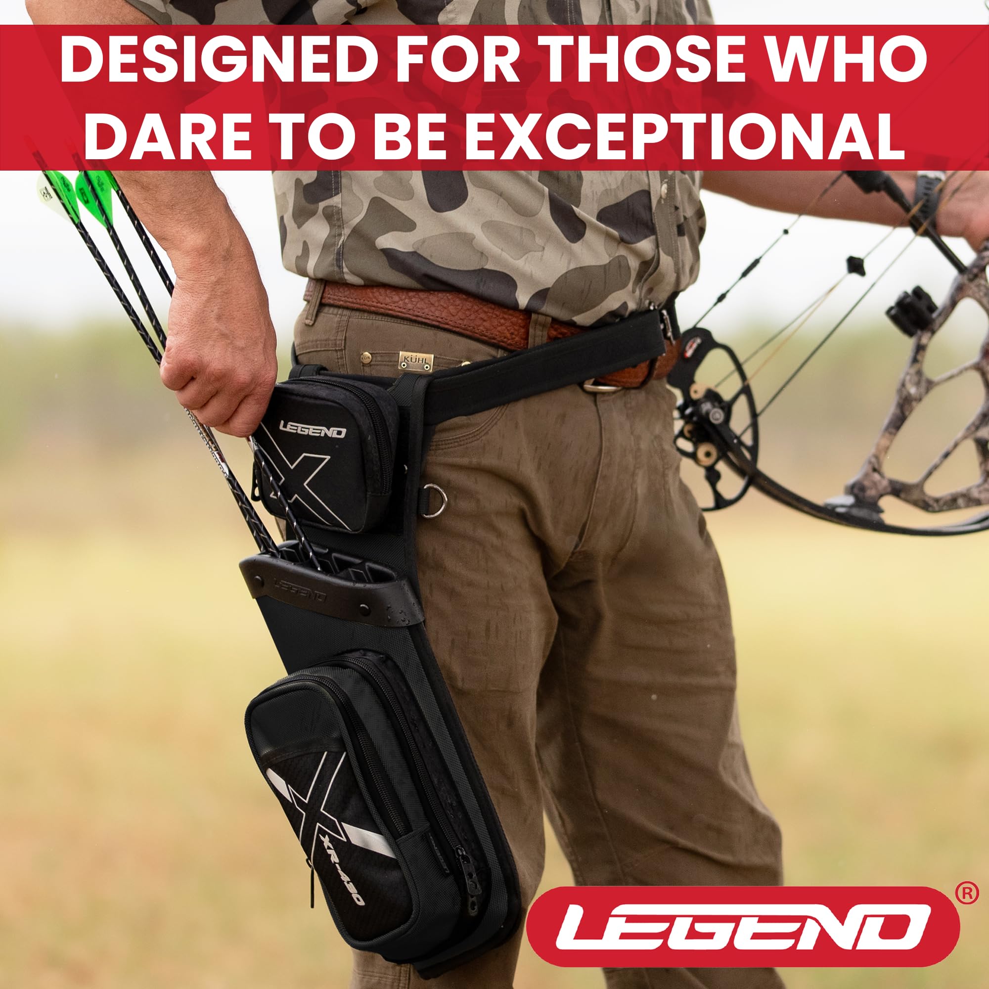 Legend XR430 Hip Quiver for Arrows - Premium Arrow Quiver with