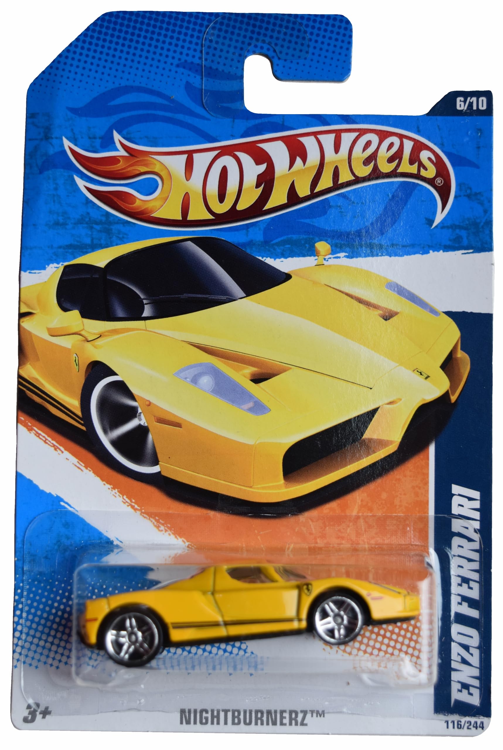 Hot Wheels Enzo Ferrari, Nightburnerz 6/10 [Yellow] 116/244