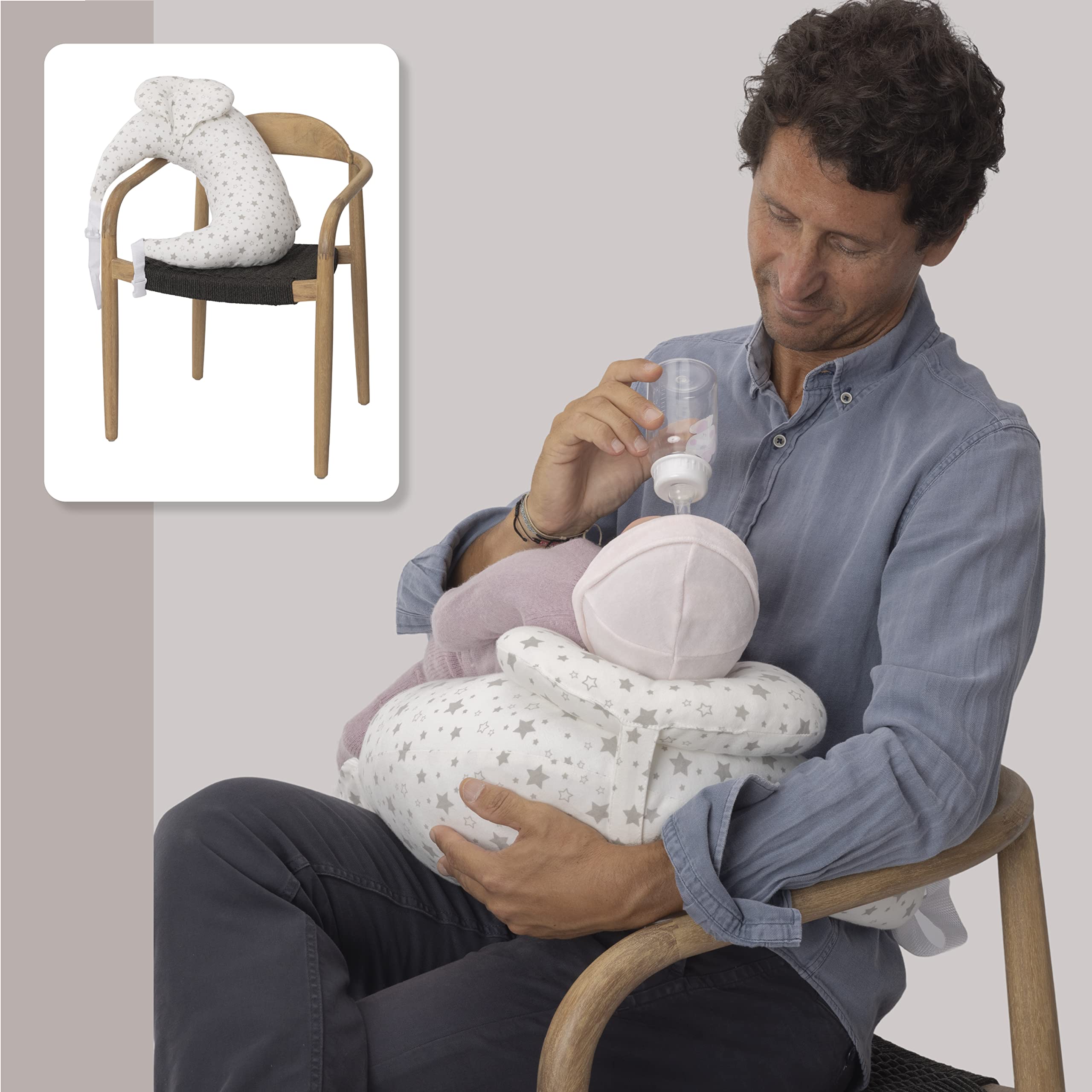 Cuscino Allattamento 3 In 1 Con Cintura Regolabile - Anti-reflusso Per Neonati E Supporto Per La Mamma - Foto 5