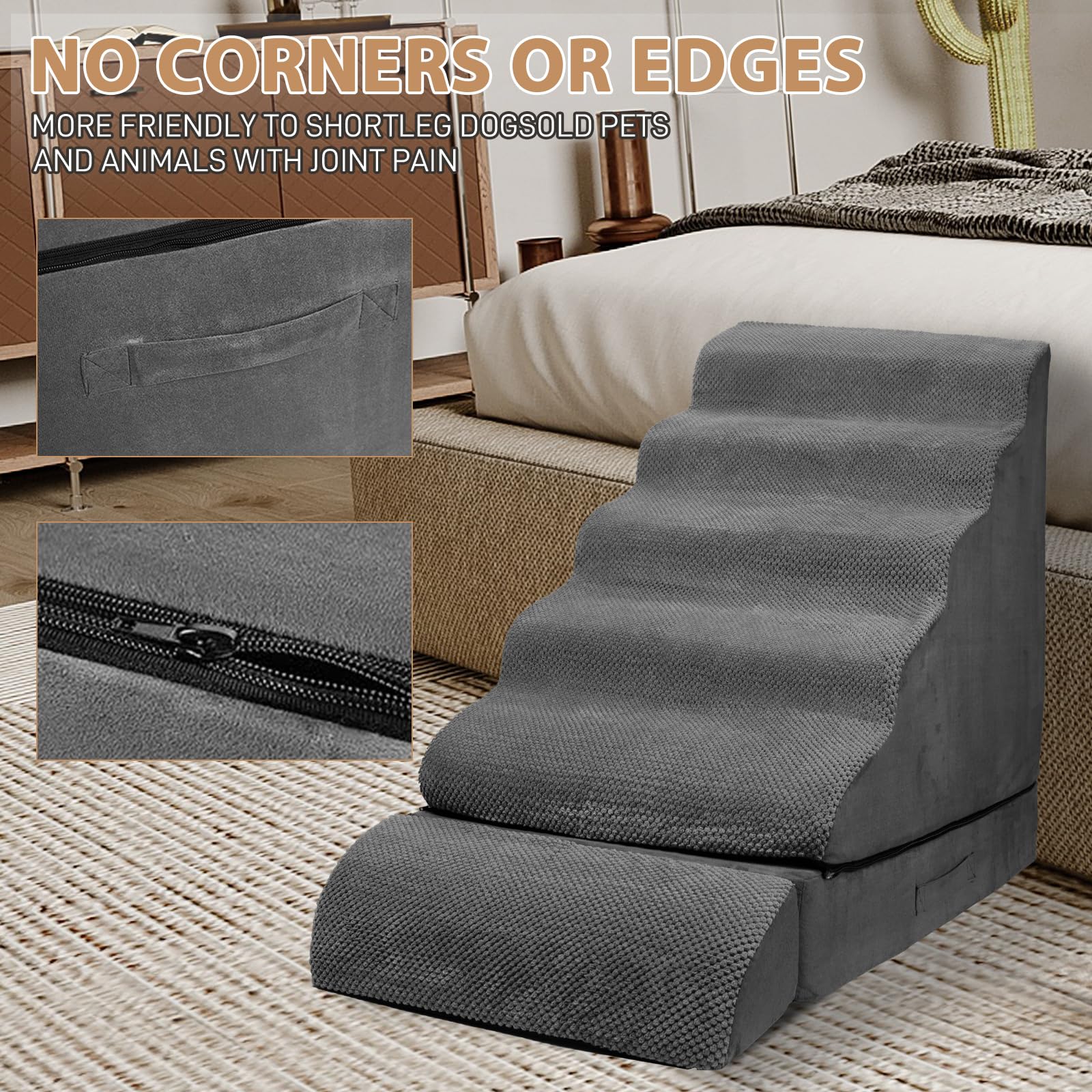 Dog Stairs For Small Dogs High Beds Dog Stairs For High Bed: Foam