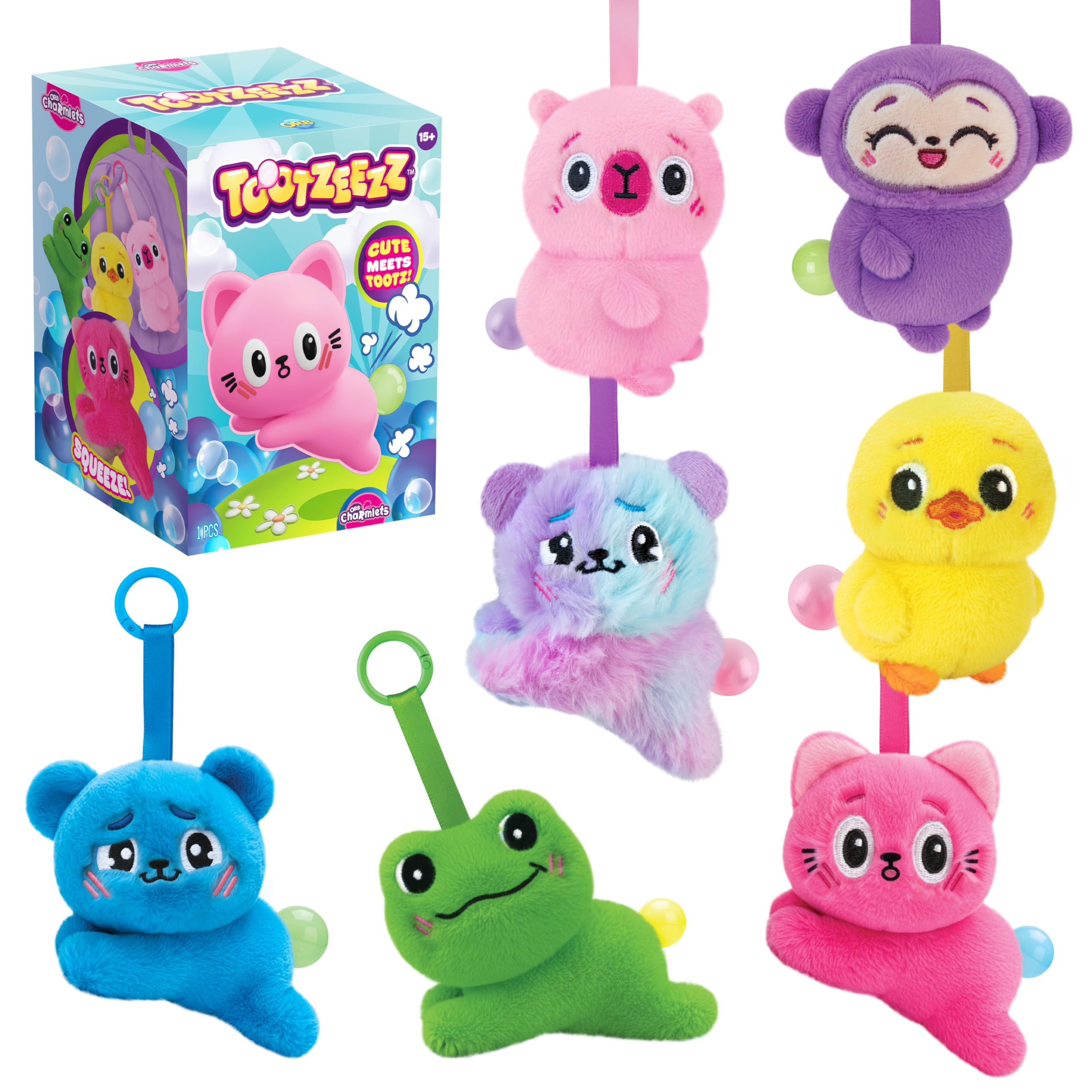 ORB Tootzeez Animals Plush Blind Box Keychain Charms - 1 Assorted