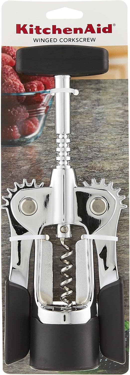 KitchenAid Gourmet Winged Corkscrew, One Size, Black