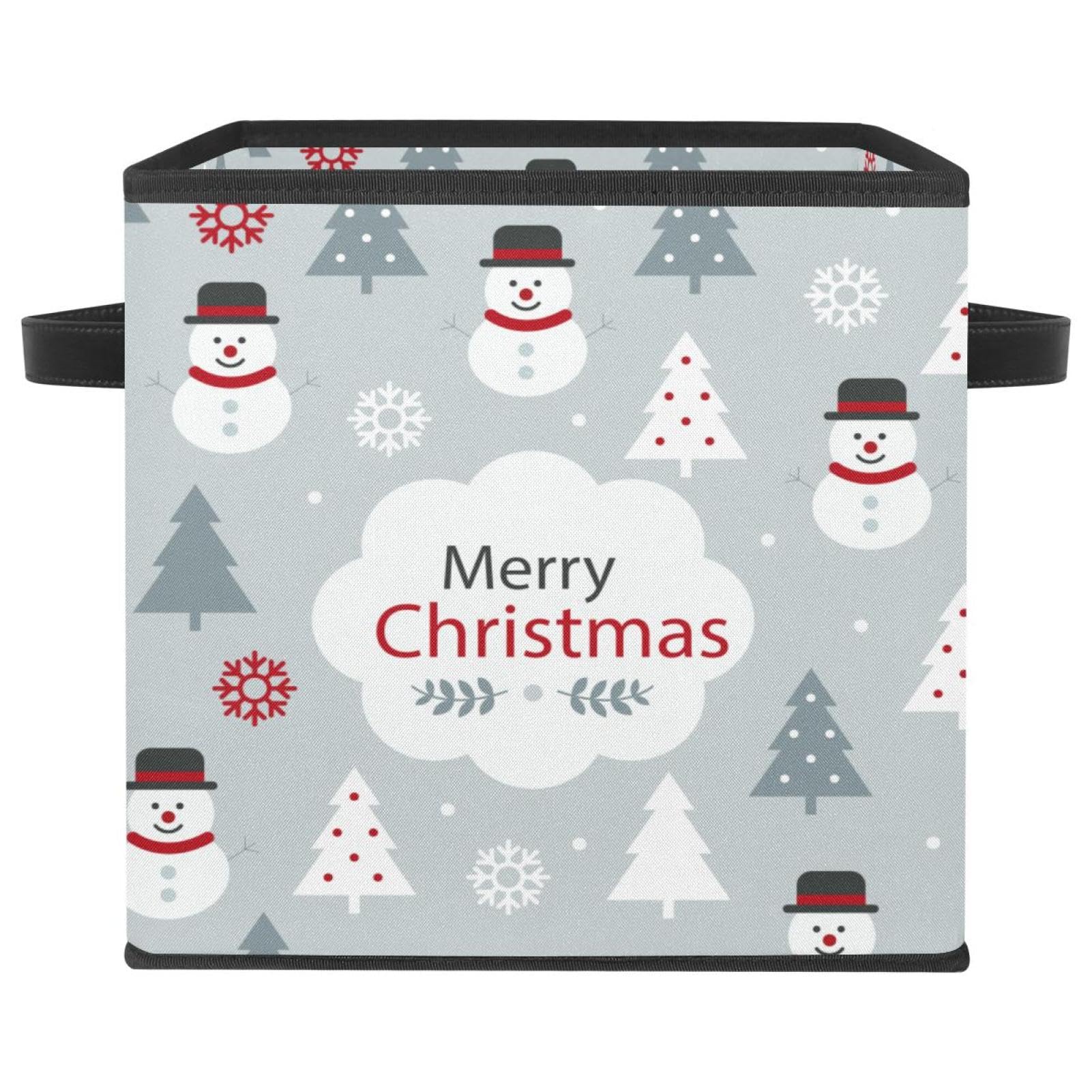 Boîte de rangement pliable motif bonhomme de neige pour ranger les livres