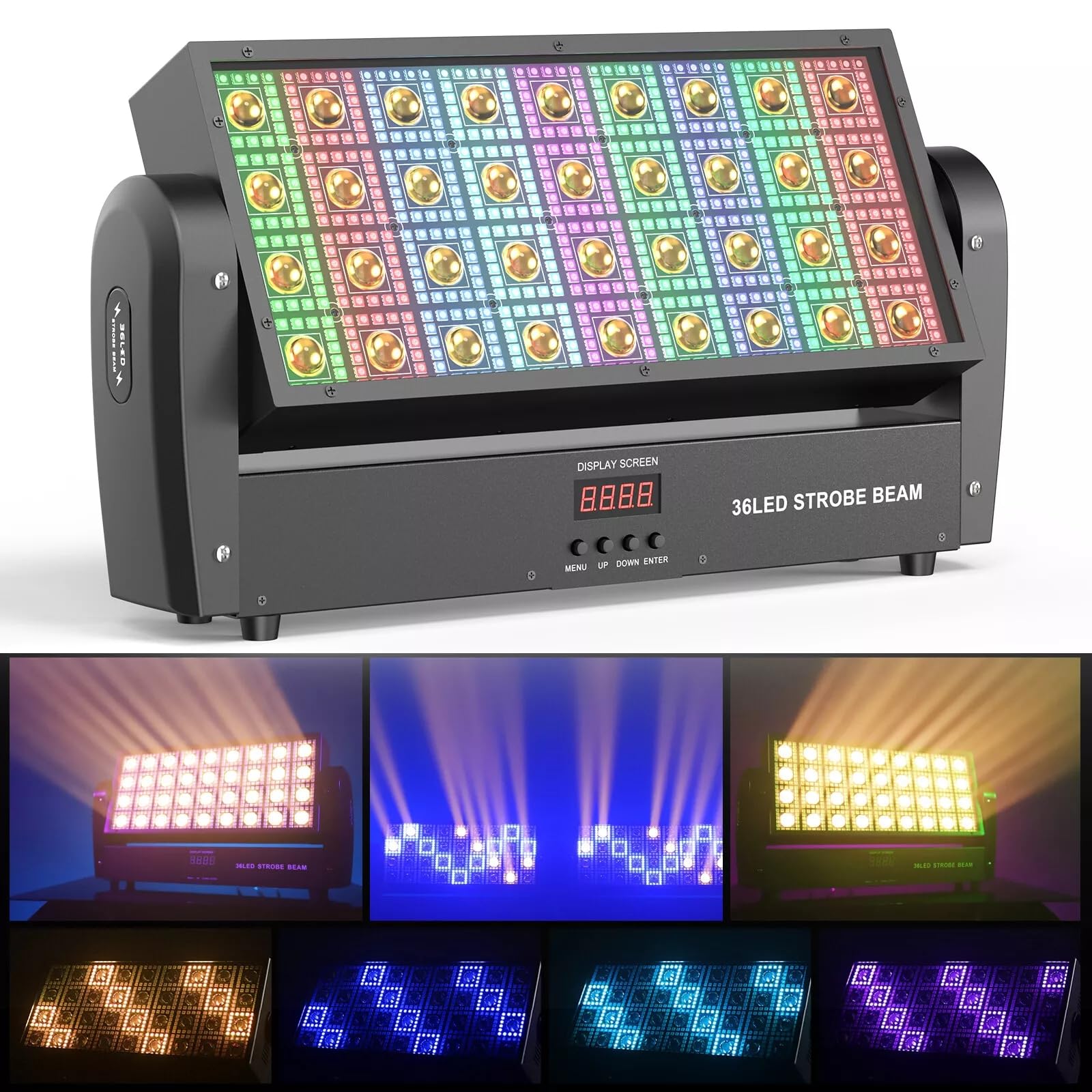 Strobe Beam Stage Light, 220W LED Wallwasher Bar Effect Spotlight Stage Lighting Moving Head for Disco Party DJ Outdoor, 1 Piece (Swingable) [Energy Class E]