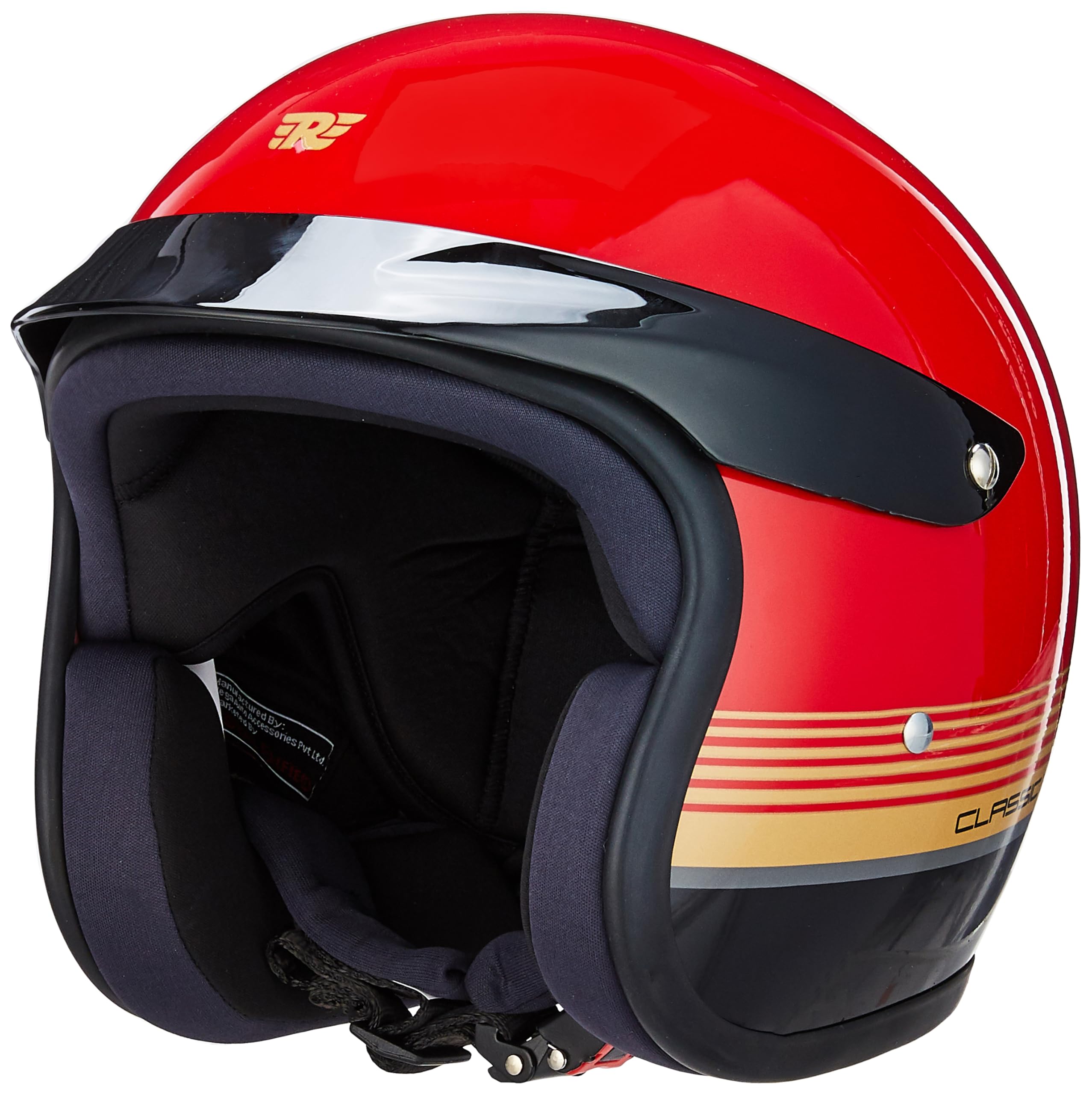 Royal Enfield Jet SUNPEAK Open FACE CC350 ID ABS GI RED M58 | Fit: Regular | Certification: ID | Material : ABS | Type: Half Face EPS Liner for Better Shock Absorption | Gender: Women's