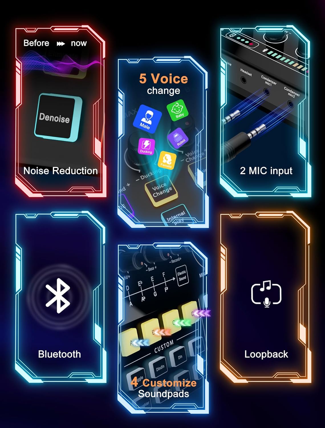 Mixer with Two Microphone Inputs