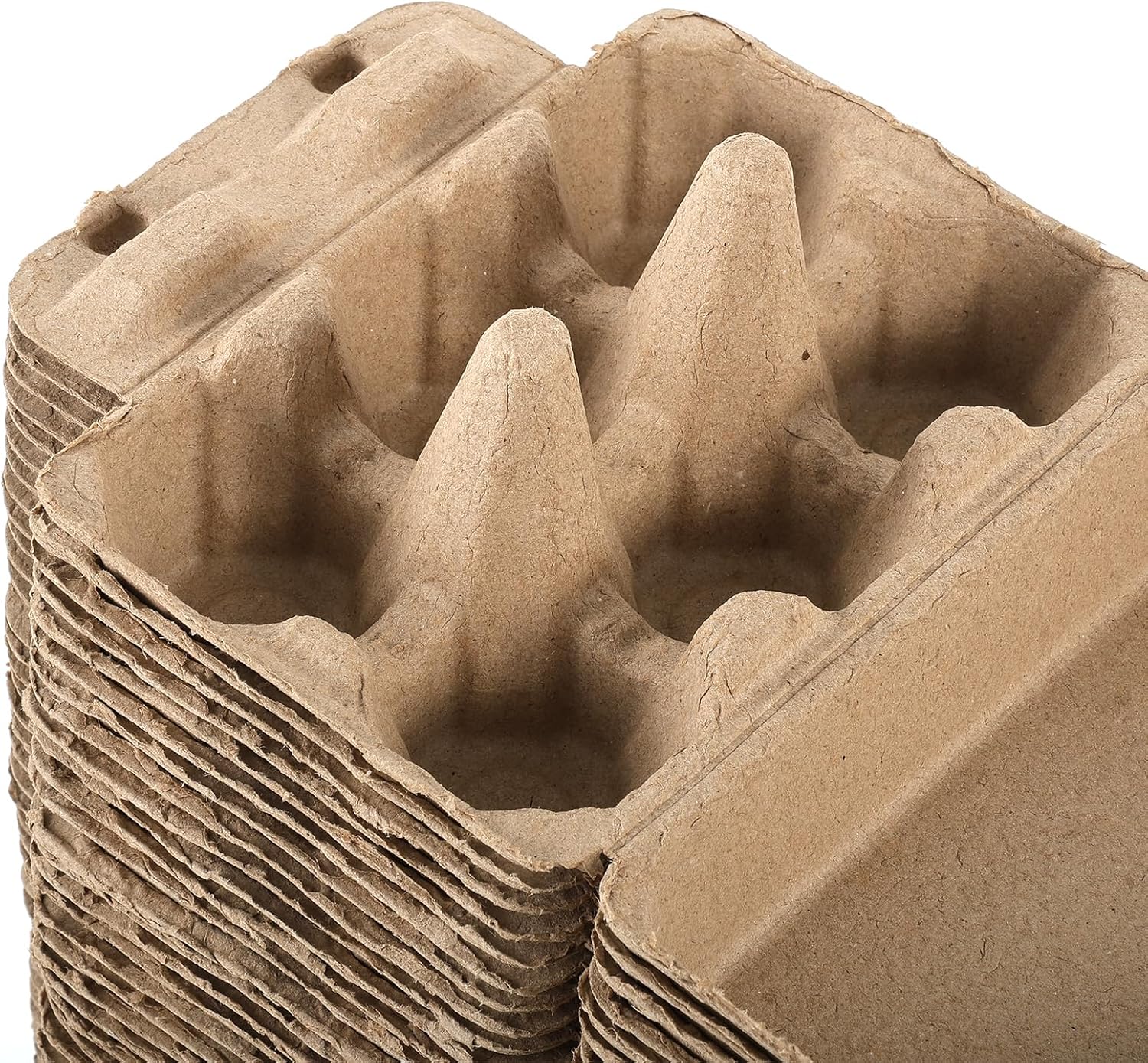 50 Pcs Jumbo Duck Egg Cartons Paper Goose Egg Cartons for Normal Size Geese Blank Natural Pulp Jumbo Eggs Container Holder Reusable for Six Duck Goose Hen Eggs