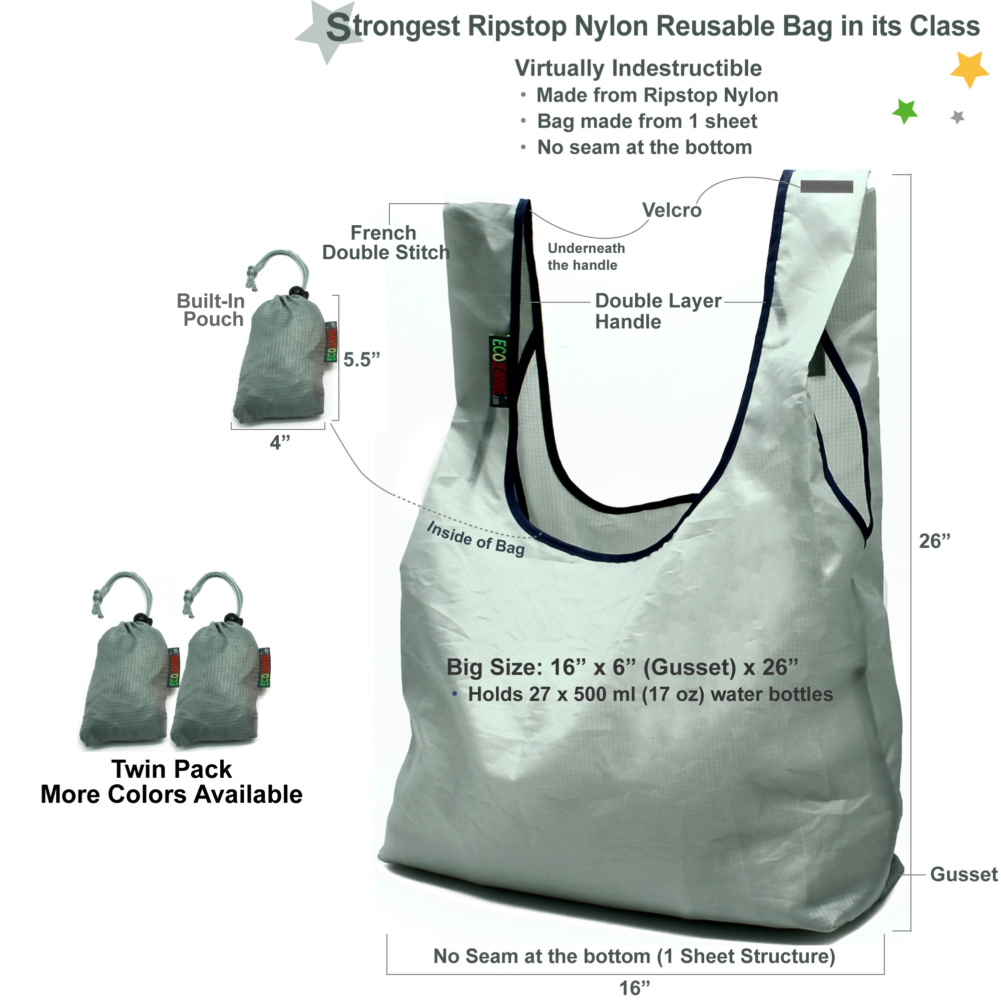 always ripstop reusable bag エコバッグ always ripstop reusable bag エコバッグ always ripstop