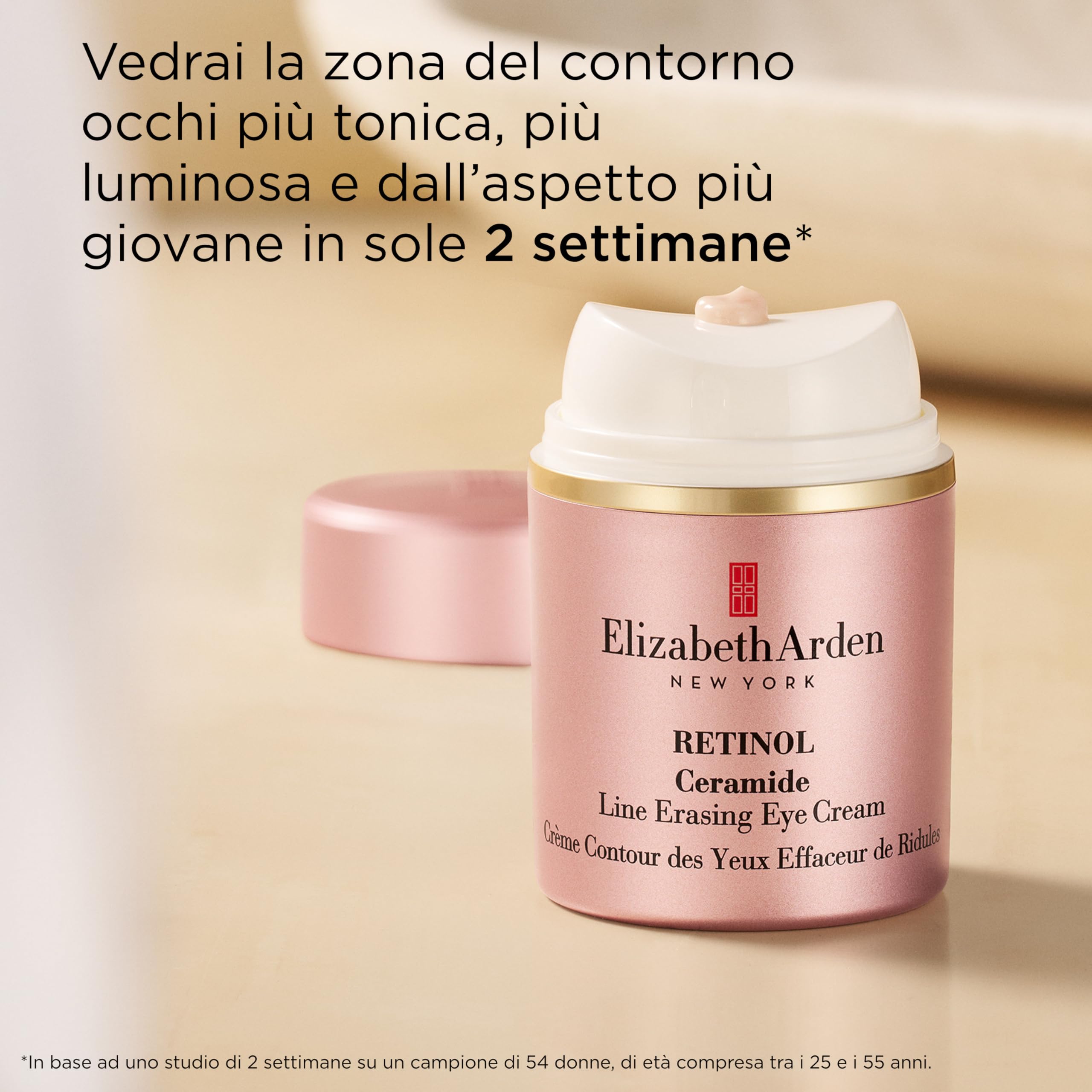 Elizabeth Arden - Retinol Ceramide, Trattamento Notturno per il Contorno Occhi con Retinolo e Ceramidi, Leviga e Illumina, Pelle Più Giovane, Crema Leggera, per Tutti i Tipi di Pelle - 15 ml