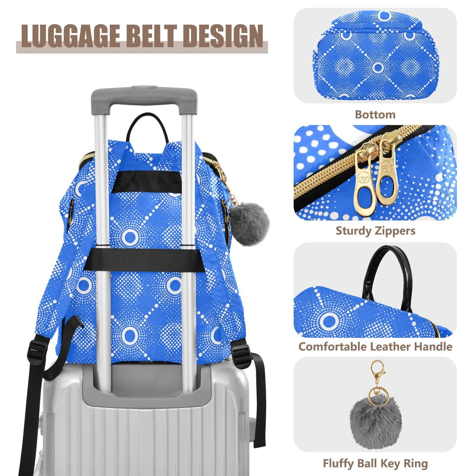 Zaino da donna, 15 l, elegante, per uso quotidiano, leggero, versatile