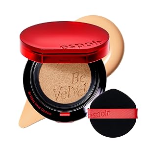 Espoir Be Velvet Cushion Foundation 23 Beige Quick and Easy Coverage with Long-lasting Color by Zero Oxidation Velvety