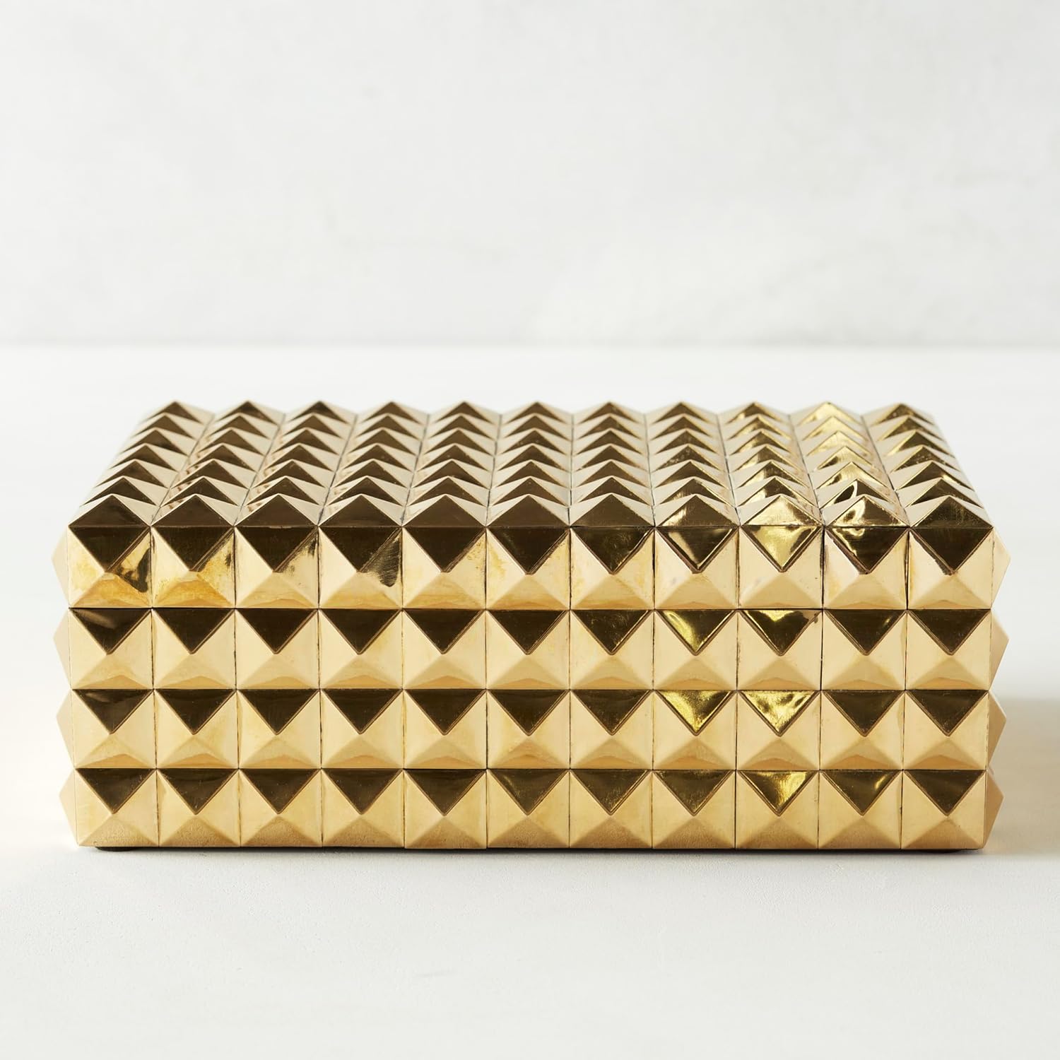 Z Gallerie Studded Box,Jewelry box,Gold,Large