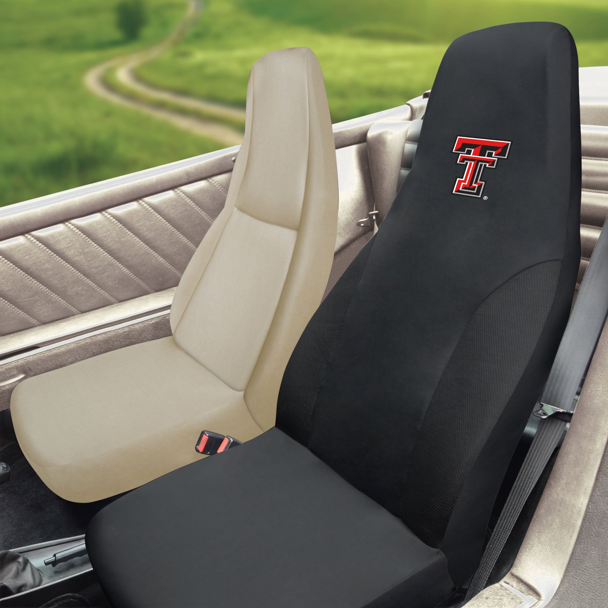 FANMATS NCAA Texas Tech University Red Raiders Polyester Seat Cover
