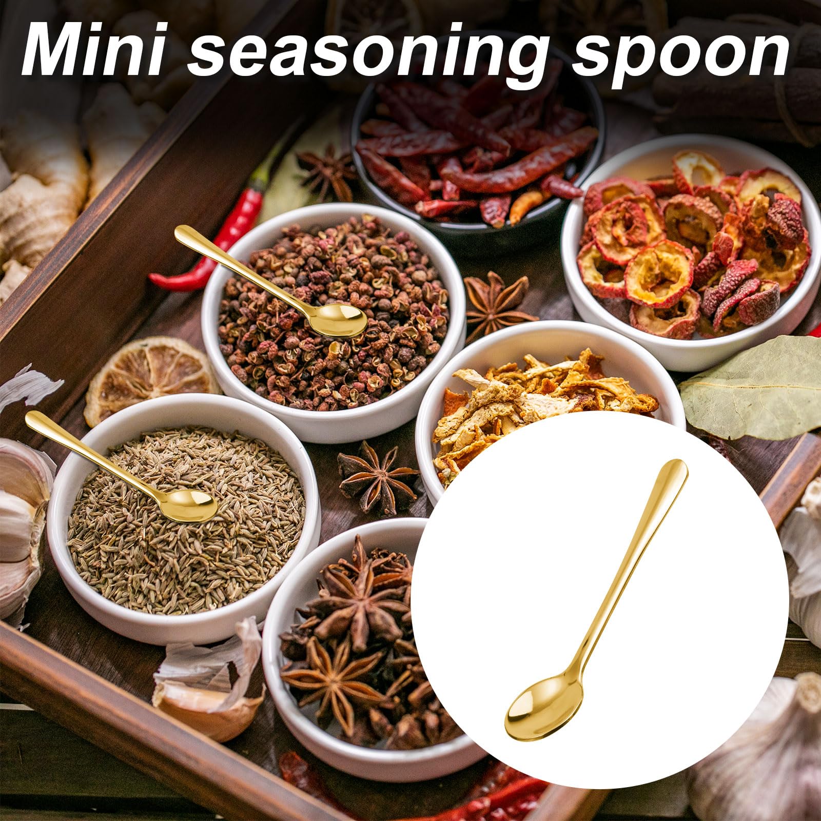 BOXOB 12 Cucchiaini in Acciaio Inox Minuscoli, 7,4 x 1,6 cm Graziosi Mini Cucchiaini per Condimenti Pratici Piccoli Cucchiai per Barattoli di Spezie Sale Zucchero Miele Caffè Gelato