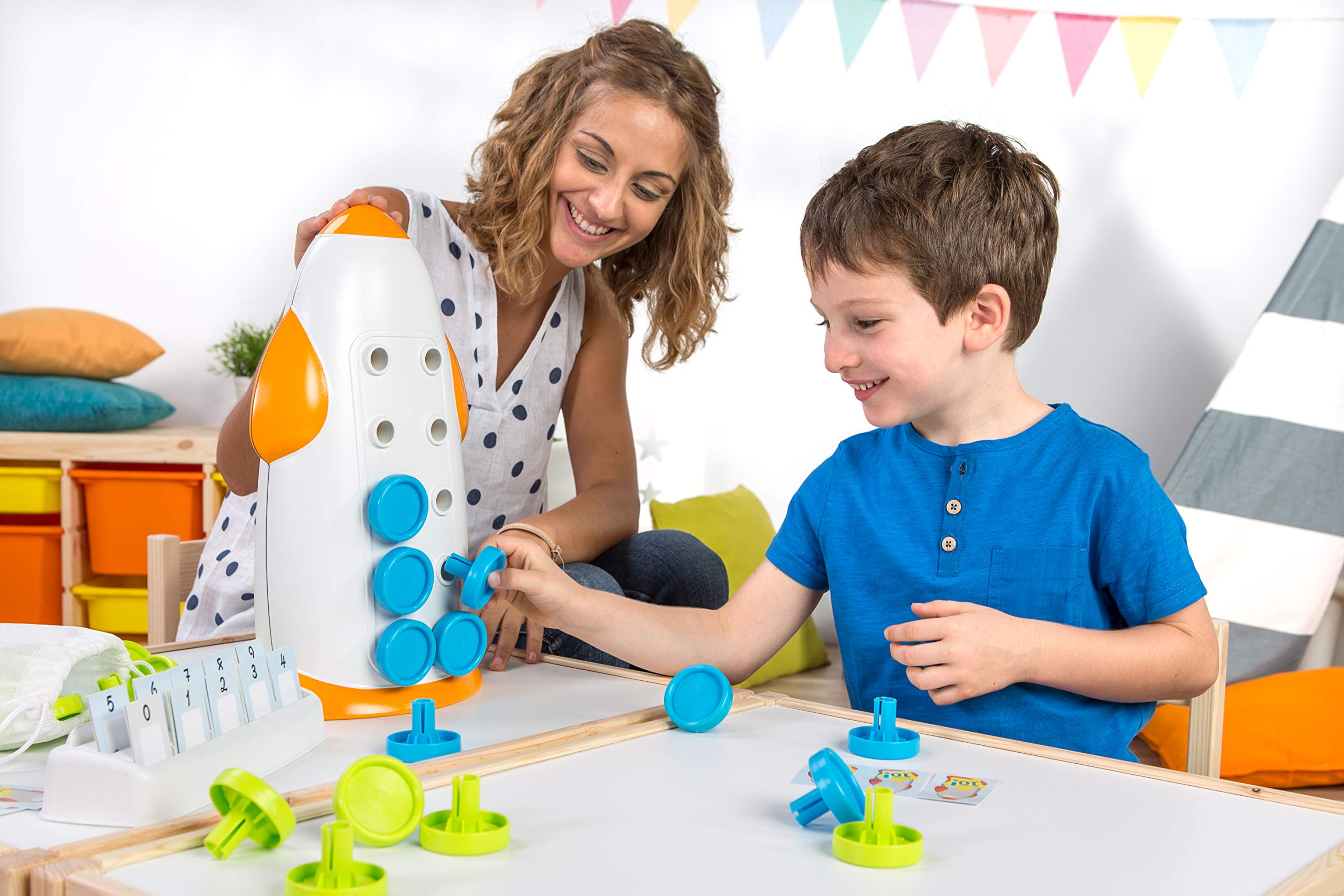 Miniland The Rocket Ten - El Cohete más Divertido para Aprender Matemáticas.