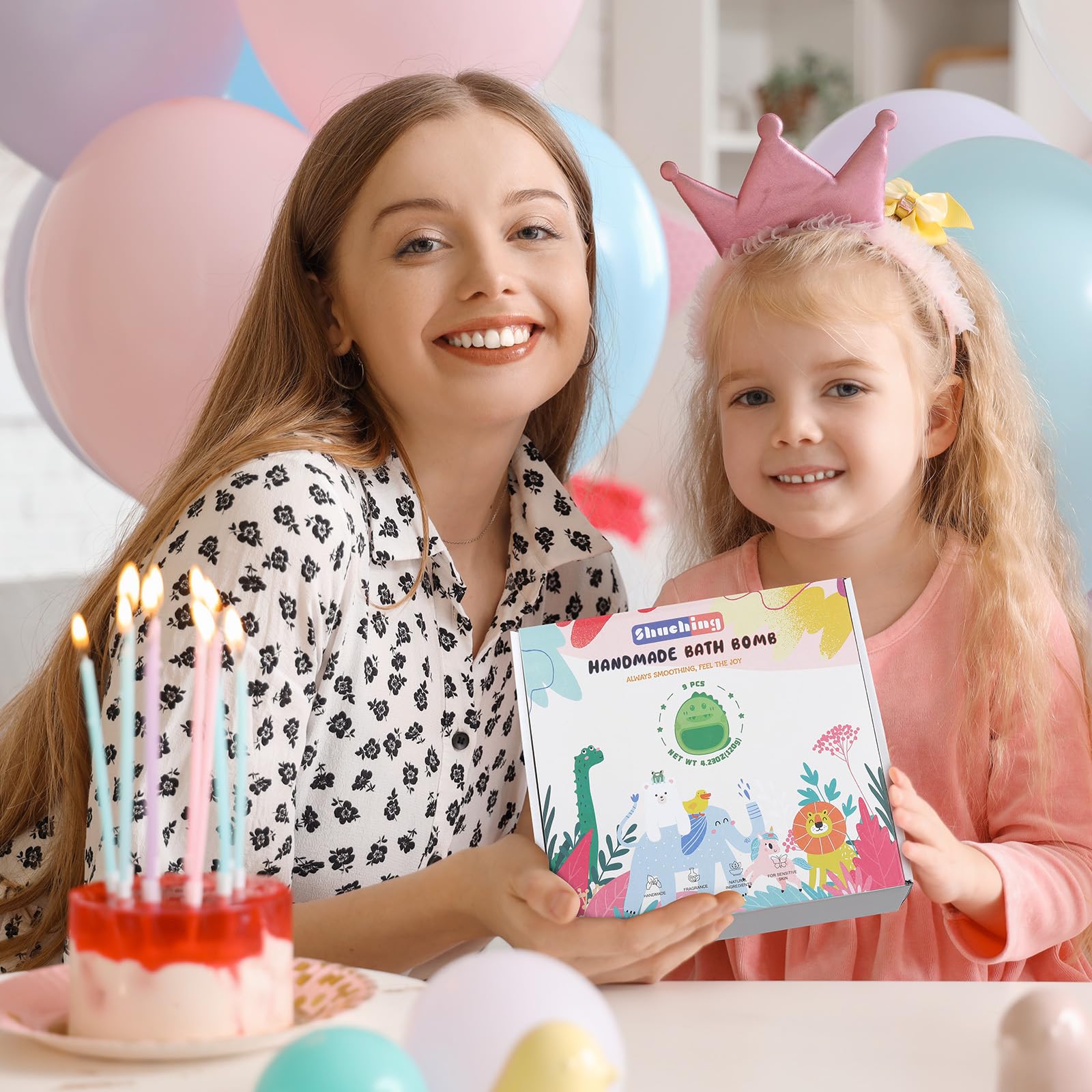 SHUCHING 9 Grande Bombas de Baño Dinosaurio Niños con Sorpresa, Bolas de Baño Sales Infantiles con Juguetes, Set de Regalos Orgánico Natural para Cumpleaños Fiestas