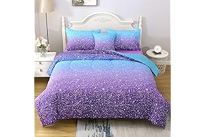 Girls Twin Bed Comforter Set With Colorful Ombre
