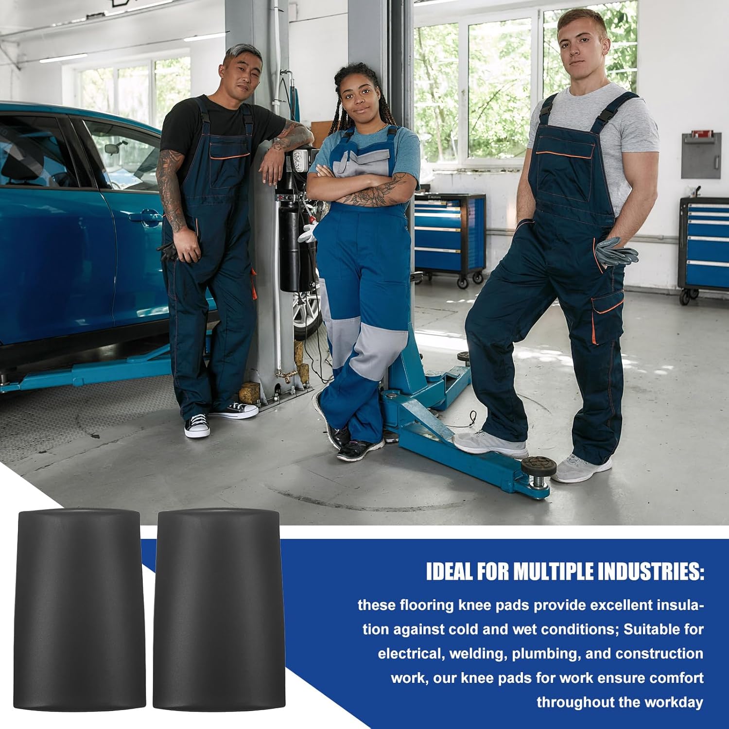 2 Pairs Knee Pads Inserts for Work Pants Double Foam Cushion Knee Pads Inserts for Tactical Pants, 6 x 9 Inches Soft Construction No Strap Knee Pad Soft Inner Liner for Men - Image 6