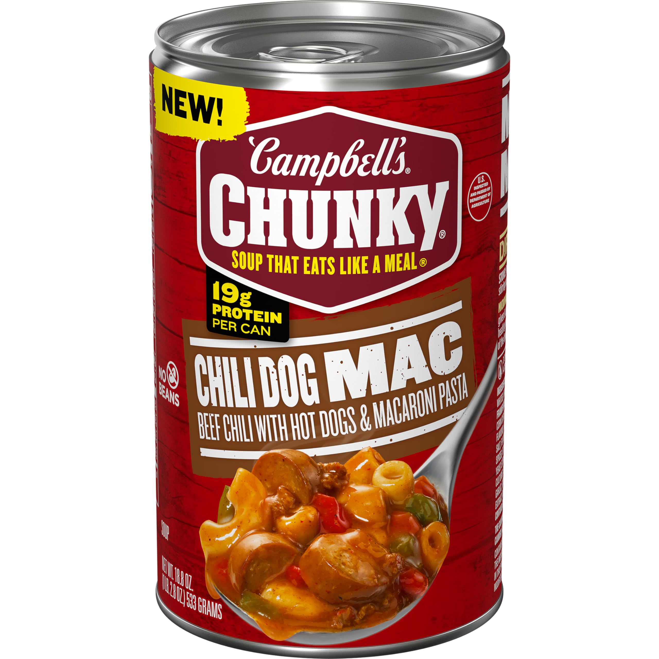 Campbells Chunky Chili Dog Mac Soup 18 8 oz Can