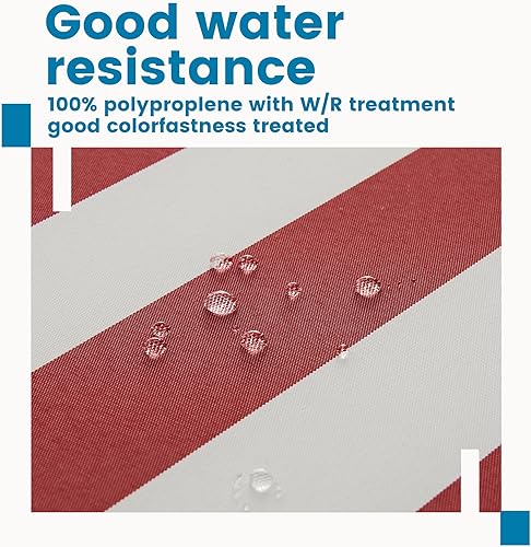 Miniatura 5 de Cojín para silla de exterior, parte inferior y trasera, cojín de una pieza con respaldo alto, cojines de patio para silla de césped plegable de 45.5