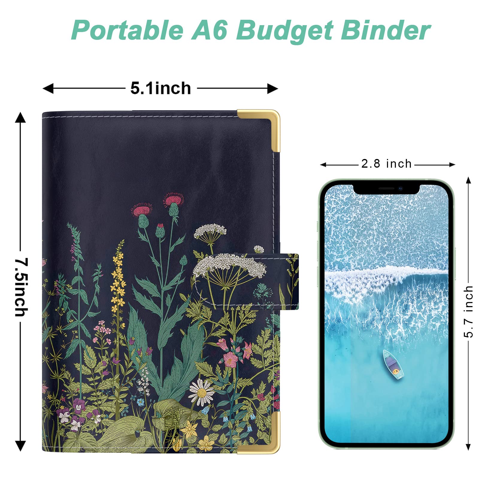 Raccoglitore Budget Con Buste A Cerniera A6 - In Pelle PU, Per Risparmiare E Organizzare Soldi - Foto 12